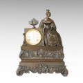 Clock Statue Senhora Book Bell Bronze Sculpture Tpc-022